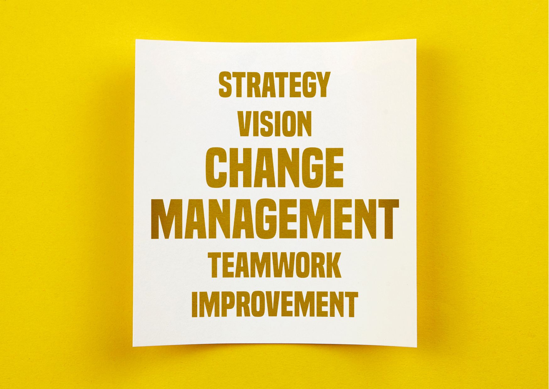 Fundamentals of Change Management